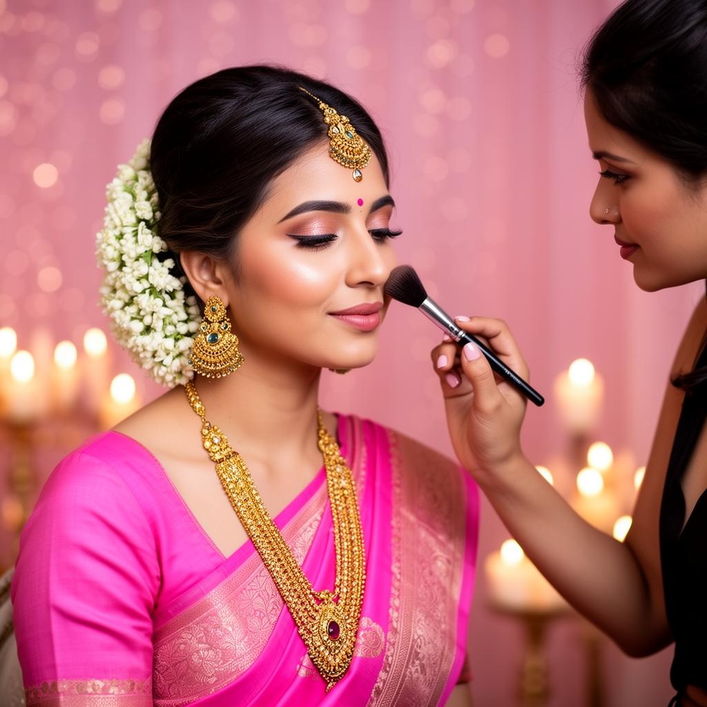 Bridal makeup at home